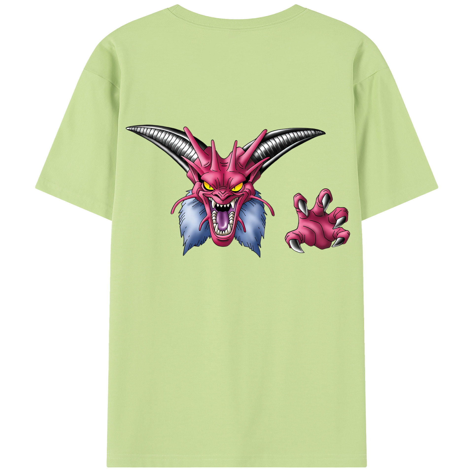 （画像用） ドラゴンクエスト Doragon Kuesuto Dragon Quest 綿100％半袖Tシャツ（背面プリント）